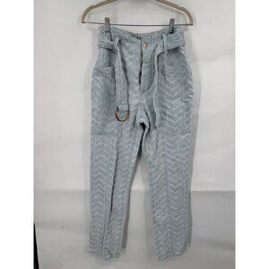 Happy X Nature Ultra High Boyfriend Jean Women 27 Blue Textured Preppy Retro Y2K